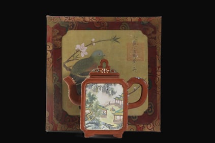 Landscape Pattern Purple Sands Teapot