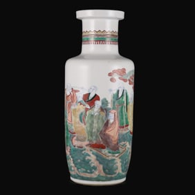 A Rare Doucai Figure Pattern Vase