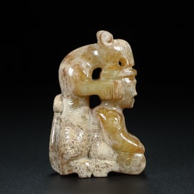 A Rare Ancient jade blessing boy