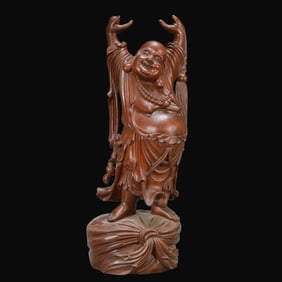 A Rare Dragon eye wood big belly Maitreya Buddha