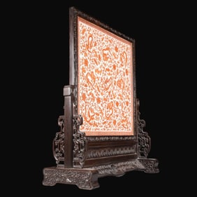A Huge Dragon Porcelain Board Screen