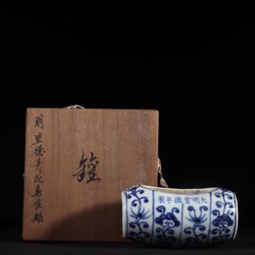A Rare blue and white Flower Pattern Jar