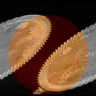 An Exquisite Gold Coin: An Exquisite Gold Coin, The Republic of China, Size:1.5in Weight:37.5gSize:3.9cm Weight:37.5g