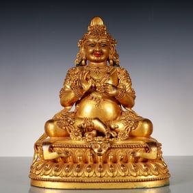 A Exquisite Gilt Bronze Statue of Mammon Buddha statue