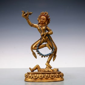 A Exquisite Gilt Bronze Statue of Vajra Buddha statue