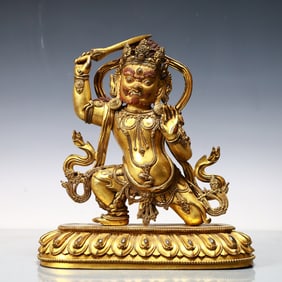 A Exquisite Gilt Bronze Statue of Vajra
