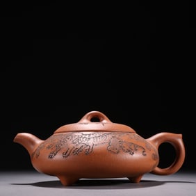 An Exquisite Purple Sands Tiger Pattern Teapot