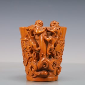 A Exquisite Boxwood Brush Pot