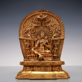 A Exquisite Gilt Bronze Statue of Tara Buddha statue