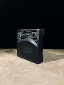 An Exquisite Dragon Pattern with poem Inkstone