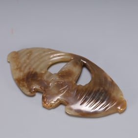 A Exquisite Archaic Jade Bat Pendant Hong Shan Culture