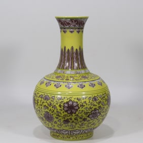 An Exquisite Underglaze-Red Lotus Pattern Vase