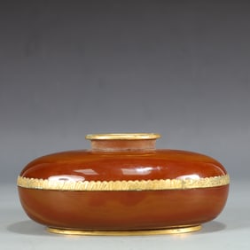 A Exquisite Agate Outline in gold Box