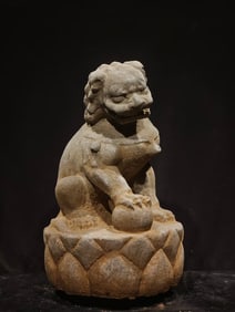 An Exquisite Limestone Auspicious Beast Ornament