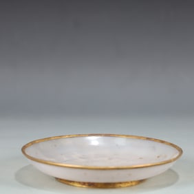 A Exquisite Agate Outline in gold Plate
