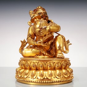 A Exquisite Gilt Bronze Statue of Mammon Buddha statue