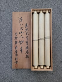 A Chinese Vertical Scroll Ink Painting of Flower and Bird on Paper