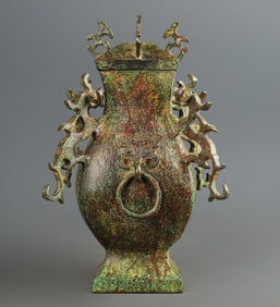 A Exquisite Bronze -With Inscription Vase