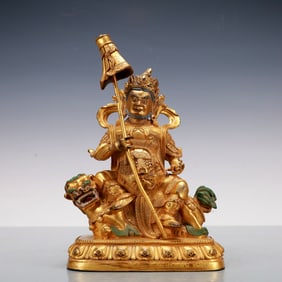 A Exquisite Gilt Bronze Statue of Mammon Buddha statue