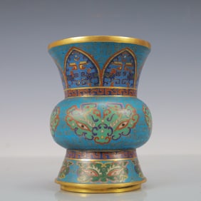 A Exquisite Cloisonne Beast-Face Pattern Vase