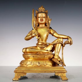 A Exquisite Gilt Bronze Statue of Bodhisattva Buddha statue