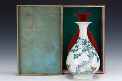 An Exquisite Doucai Pine, Bamboo and Plum Blossom Pattern Vase