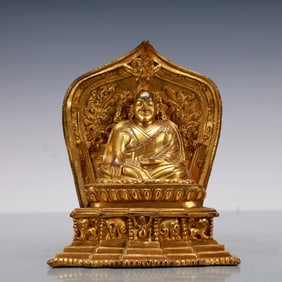 A Exquisite Gilt Bronze Statue of Guru Buddha statue
