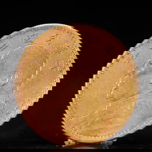 An Exquisite Gold Coin: An Exquisite Gold Coin, The Republic of China, Size:1.5in Weight:37.5gSize:3.9cm Weight:37.5g