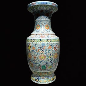 A Huge Doucai Lotus and Eight Treasures Pattern Vase