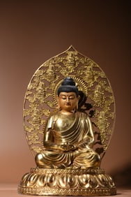 A Huge Gilt Bronze Statue of Sakyamuni