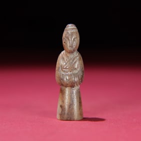 An Exquisite White Jade Figure Ornament