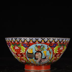 An Ecmxquisite Cloisonne Flower and Bird Pattern Bowl