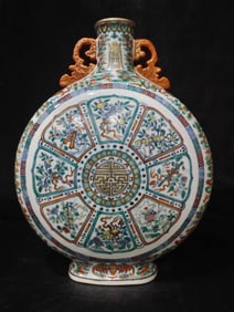 A Rare Doucai Lotus Eight Treasures Pattern Vase