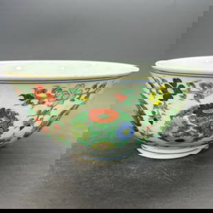 A Rare Doucai Flower Pattern Bowl: A Rare Doucai Flower Pattern Bowl,Ming Dynasty, China,Chenghua Six-character Mark,Size:3.7inx7.7in &#26007;&#24425;&#22242;&#33457;&#33457;&#21321;&#32441;&#30871;,&#20013;&#22269;&#26126;&#20195;,&#2