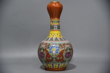 A Rare Enamel Color Gilded Hollowed-out Dragon Pattern Incense Burner