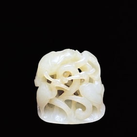 An Exquisite White Jade Crane Ornament