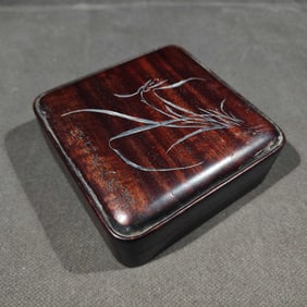 An Exquisite Landscape Pattern Inkstone,With Poem