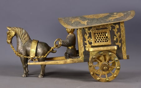 An Exquisite Fine Gilt Bronze Carriage