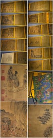A Chinese Hand Scroll Ink Painting of Character and Story on Silk,Ma Hezhi