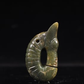 An Archaic Hongshan Culture Greenish Jade Pendant