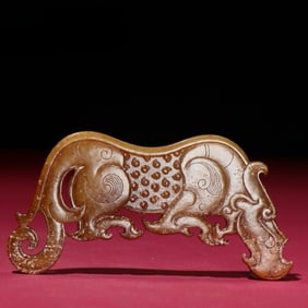 An Exquisite White Jade Tiger Pendant