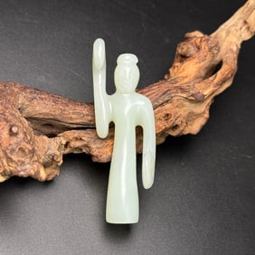 An Exquisite White Jade Figure Ornament