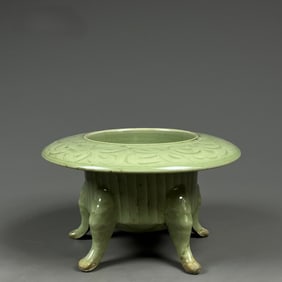 An Exquisite Yaozhou yao Celadon Glazed Censer