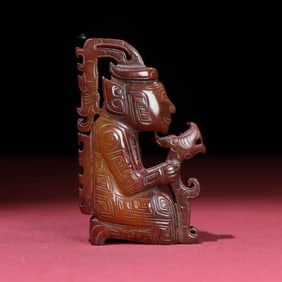 An Exquisite White Jade Figure Ornament