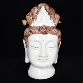 An Exquisite Underglaze-Red Statue of Avalokitesvara-Head