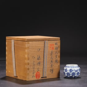 An Exquisite Blue and White Flower Pattern Jar