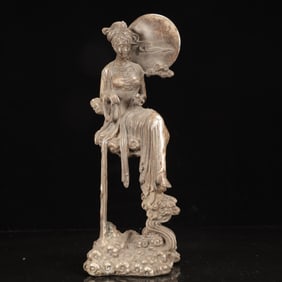 A Huge Silver-plated Copper Figure Ornament