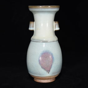 An Exquisite Jun yao Double-Ears Vase
