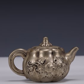 An Exquisite Silver-plated Flower Pattern Ewer