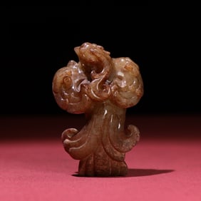 An Exquisite White Jade Phoenix Hand Piece